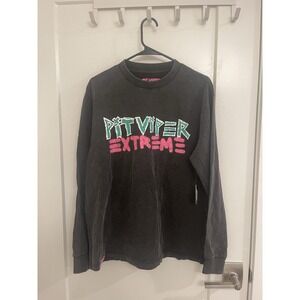 Pit‎ Viper NWT Long Sleeved Shirt Ski Black Pink Streetwear Winter Alt